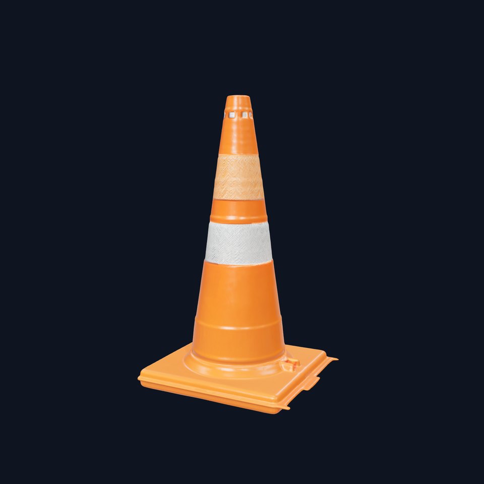 Traffic Cone Model Pack for D Rendering and Game Development